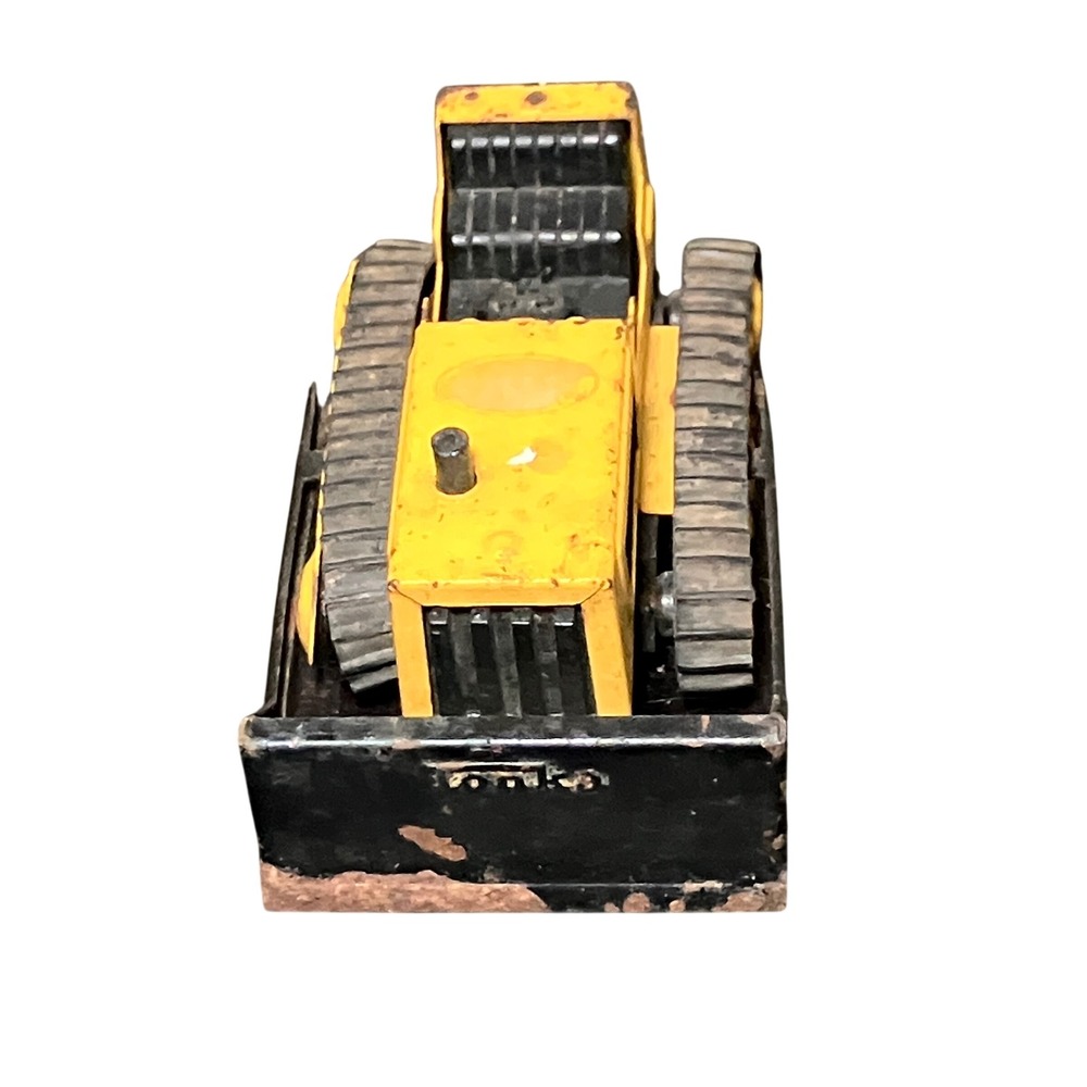 Tonka Bulldozer Vintage 1970's Pressed Steel Toy Yellow Black  Crawler